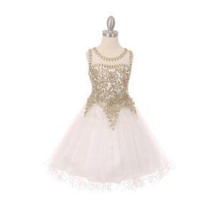 CINDERELLA COUTURE Elegant Illusion Tulle Dress Multisizes 5017